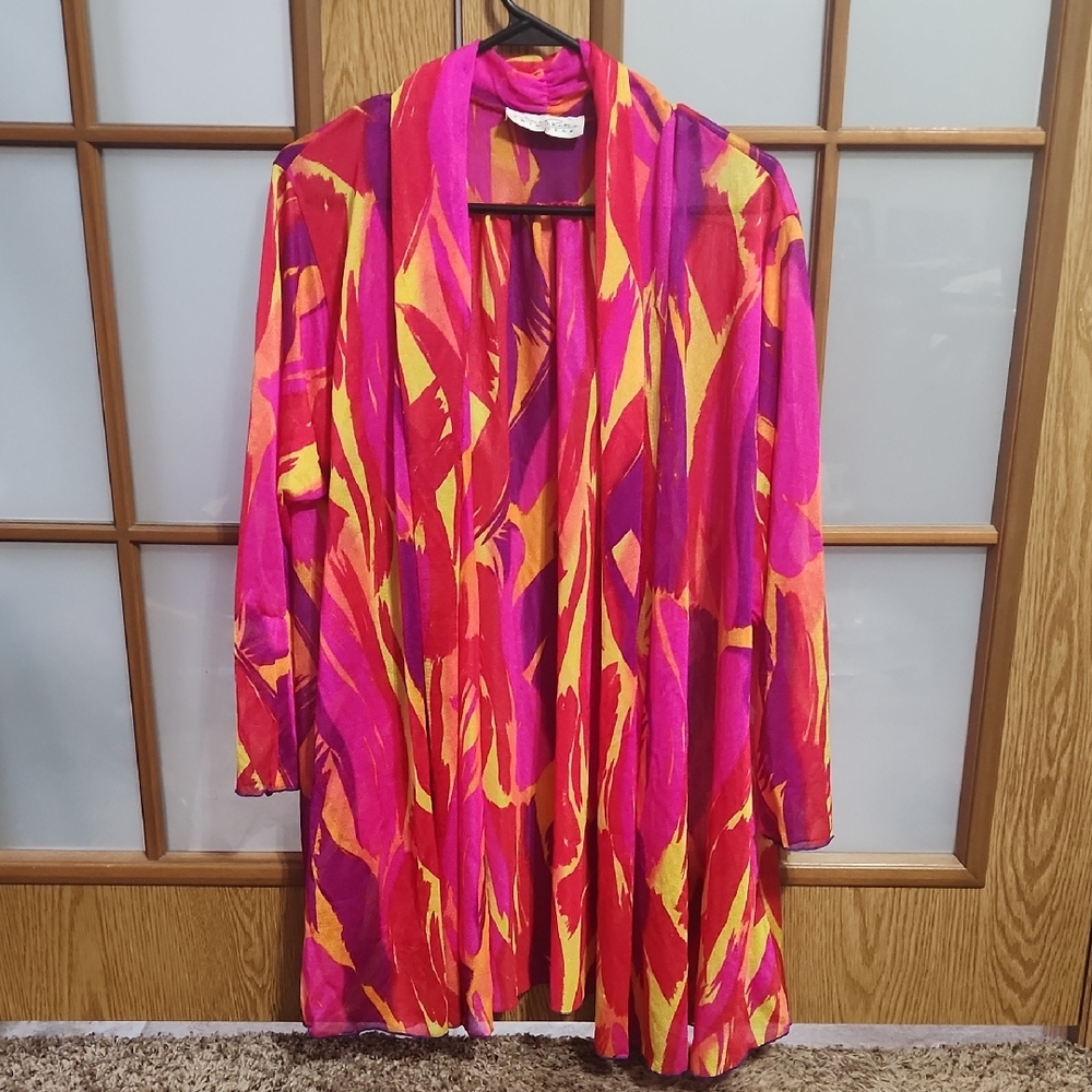 Oscar De La Renta Swimwear Vibrant Multicolor Swim Coverup